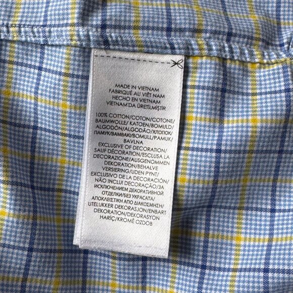Polo Ralph Lauren Long Sleeve Button Up Dress Business Plaid Shirt (Size M) - Picture 9 of 10